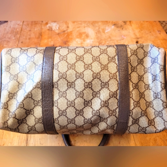 GUCCI Canvas Web Sherry Line Boston Vintage Bag - Picture 4 of 6